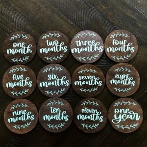 Handcrafted Baby Age Milestone Markers